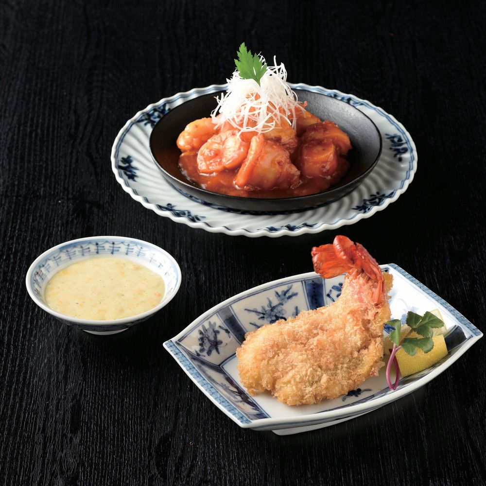 ＜日本のおいしいお料理＞伊勢海老のフライとチリソース 各1食